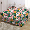 Tropical Flower Hawaiian Pineapple Print Loveseat Cover-grizzshop