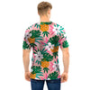 Tropical Flower Hawaiian Pineapple Print Men T Shirt-grizzshop