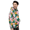 Tropical Flower Hawaiian Pineapple Print Men's Hoodie-grizzshop