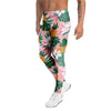 Tropical Flower Hawaiian Pineapple Print Men's Leggings-grizzshop