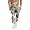 Tropical Flower Hawaiian Pineapple Print Men's Leggings-grizzshop