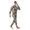 Tropical Flower Hawaiian Pineapple Print Men's Pajamas-grizzshop