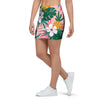Tropical Flower Hawaiian Pineapple Print Mini Skirt-grizzshop