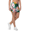 Tropical Flower Hawaiian Pineapple Print Mini Skirt-grizzshop