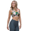 Tropical Flower Hawaiian Pineapple Print Sports Bra-grizzshop