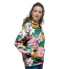 Tropical Flower Hawaiian Pineapple Print Women's Hoodie-grizzshop