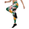 Tropical Flower Hawaiian Pineapple Print Women's Leggings-grizzshop