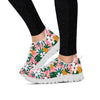 Tropical Flower Hawaiian Pineapple Print Women's Sneakers-grizzshop