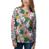 Tropical Flower Hawaiian Pineapple Print Women's Sweatshirt-grizzshop