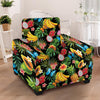 Tropical Fruit Hawaiian Print Armchair Cover-grizzshop