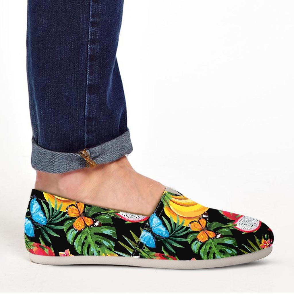 Tropical Fruit Hawaiian Print Canvas Shoes-grizzshop