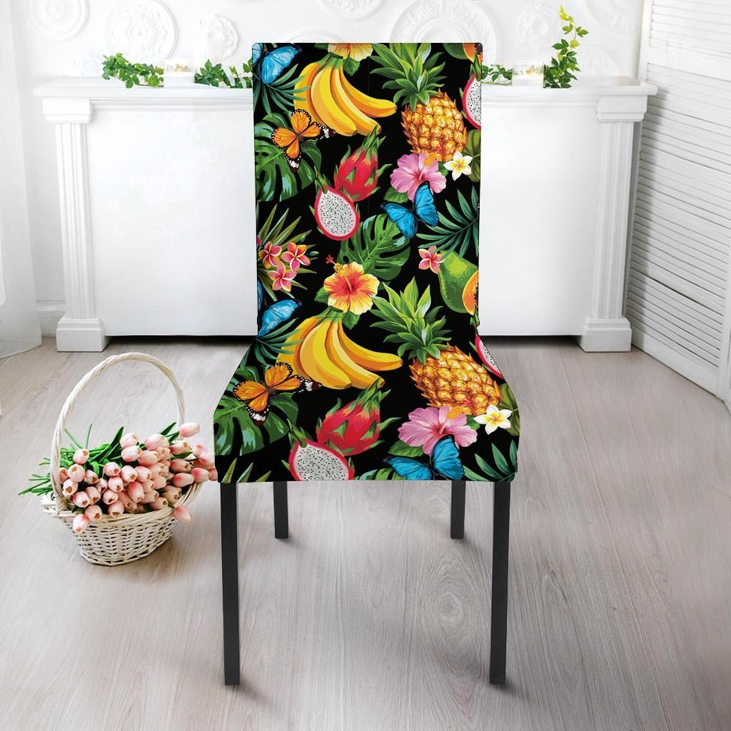 Tropical Fruit Hawaiian Print Chair Cover-grizzshop