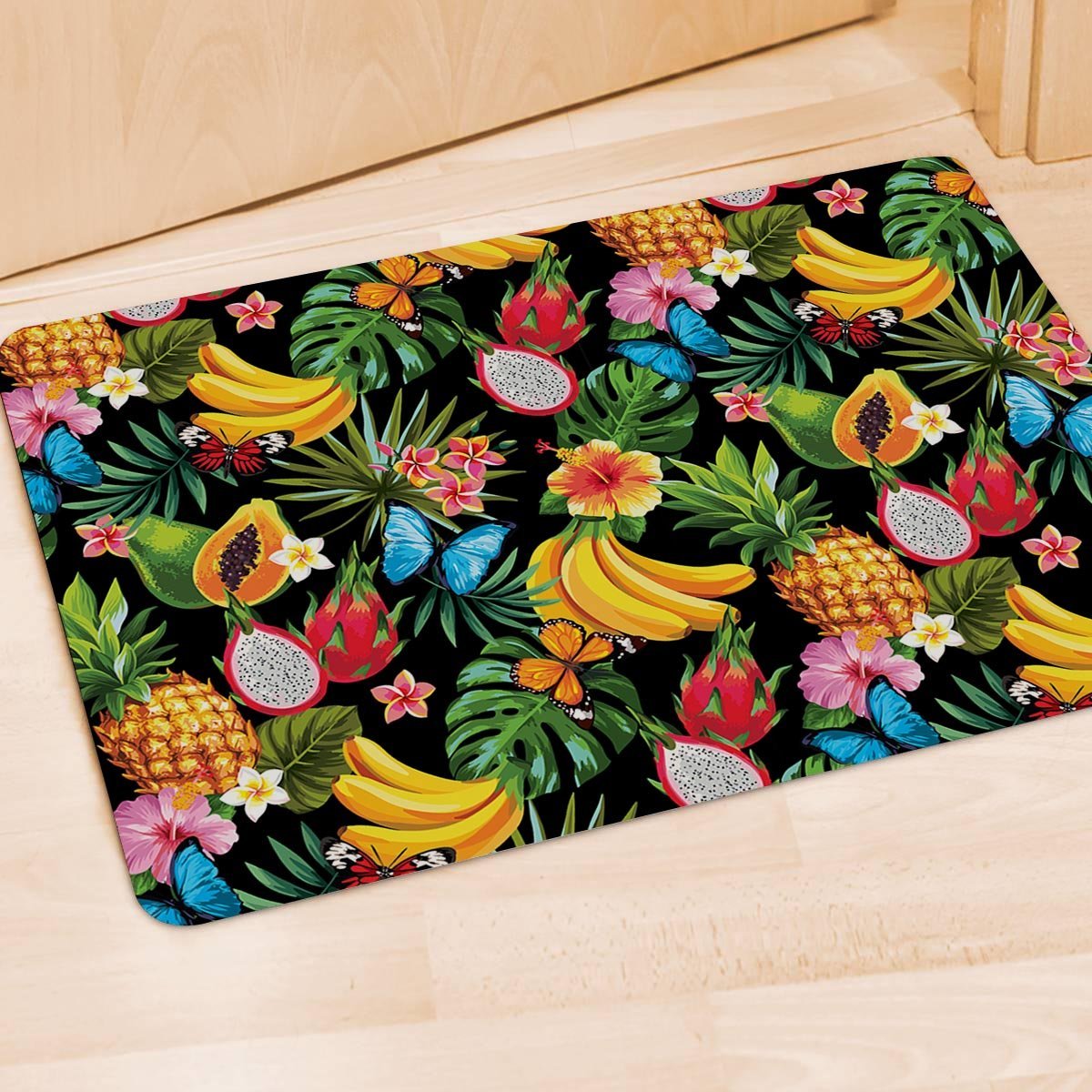 Tropical Fruit Hawaiian Print Door Mat-grizzshop