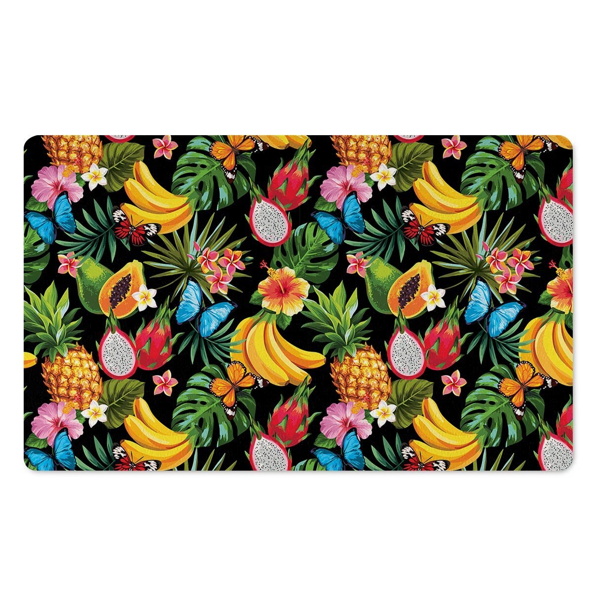 Tropical Fruit Hawaiian Print Door Mat-grizzshop