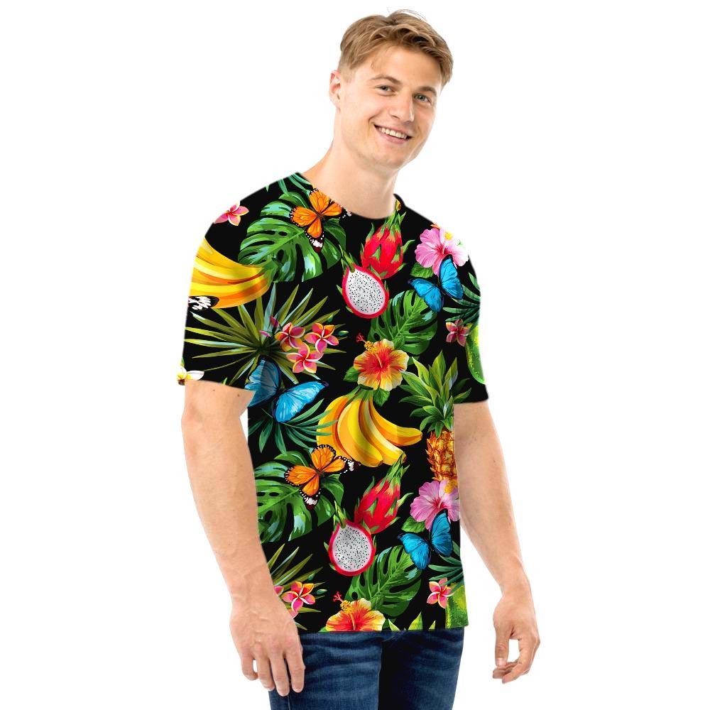 Tropical Fruit Hawaiian Print Men T Shirt-grizzshop