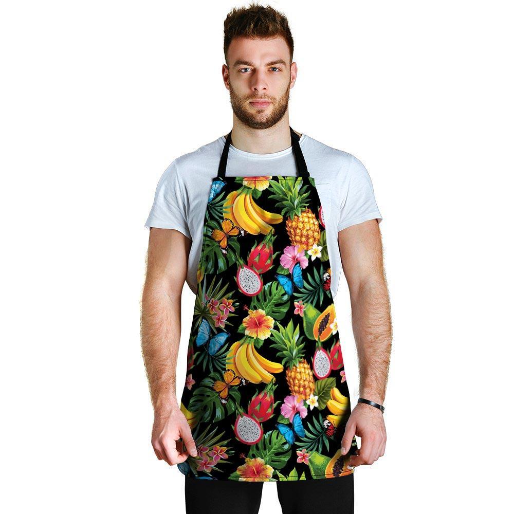 Tropical Fruit Hawaiian Print Men's Apron-grizzshop