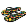 Tropical Fruit Hawaiian Print Men's Flip Flops-grizzshop