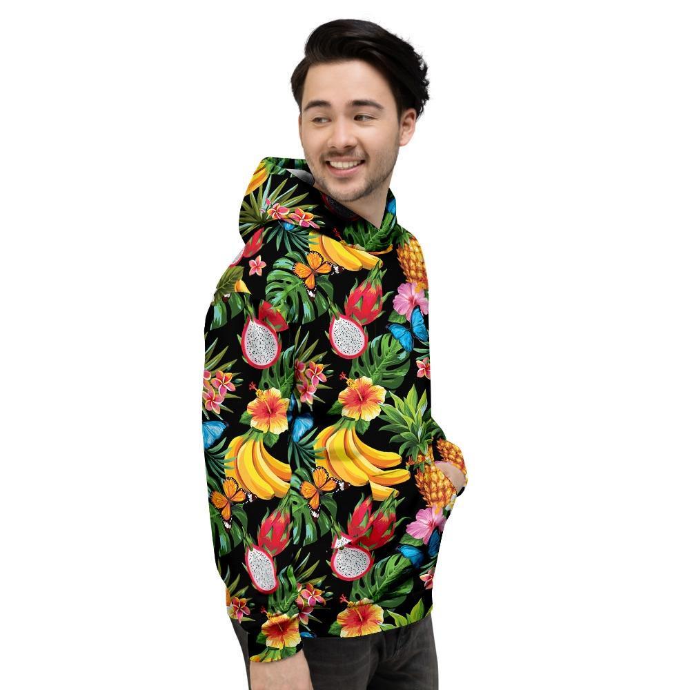 Tropical Fruit Hawaiian Print Men's Hoodie-grizzshop