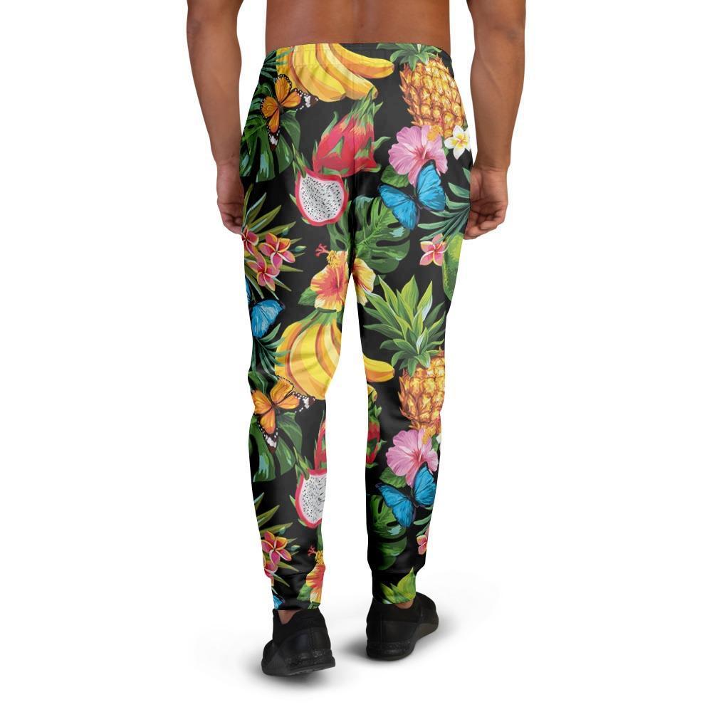 Tropical Fruit Hawaiian Print Men's Joggers-grizzshop