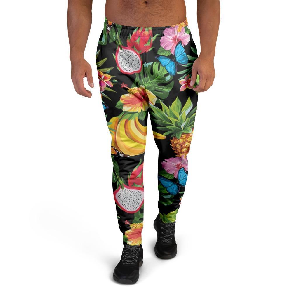 Tropical Fruit Hawaiian Print Men's Joggers-grizzshop