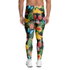 Tropical Fruit Hawaiian Print Men's Leggings-grizzshop