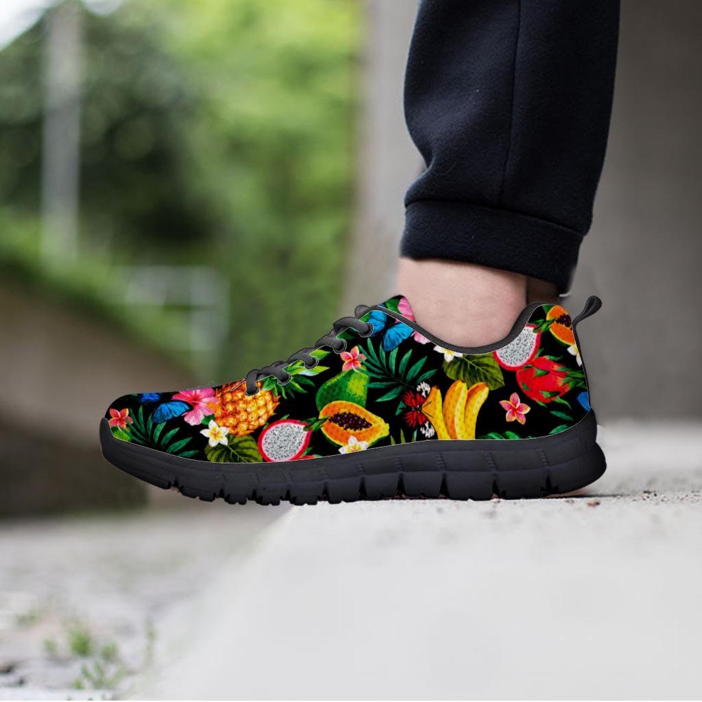 Tropical Fruit Hawaiian Print Men's Sneakers-grizzshop