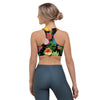 Tropical Fruit Hawaiian Print Sports Bra-grizzshop