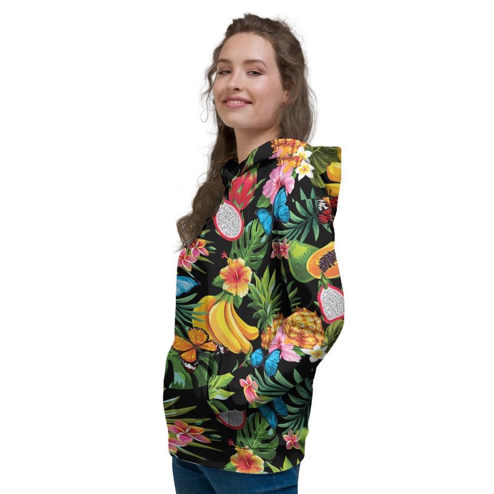 Tropical Fruit Hawaiian Print Women's Hoodie-grizzshop