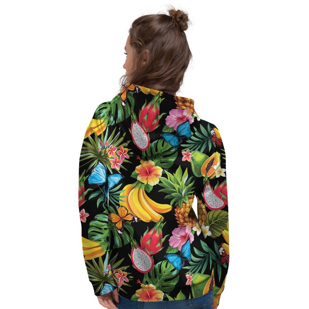 Tropical Fruit Hawaiian Print Women's Hoodie-grizzshop