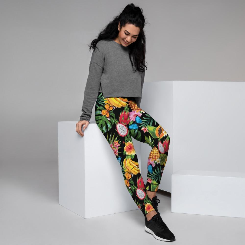 Tropical Fruit Hawaiian Print Women's Joggers-grizzshop