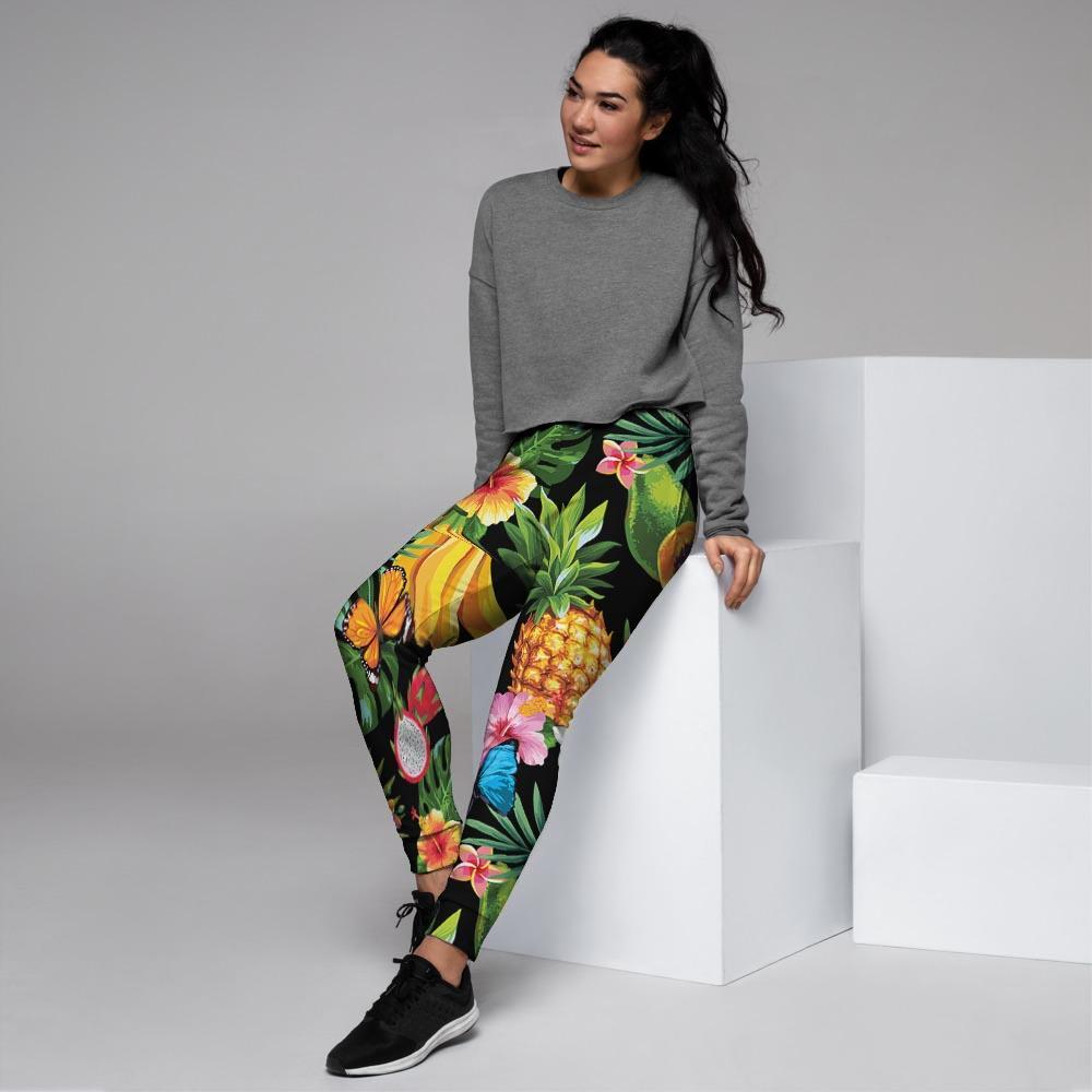 Tropical Fruit Hawaiian Print Women's Joggers-grizzshop