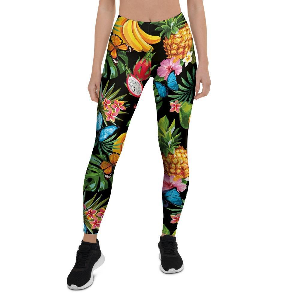 Tropical Fruit Hawaiian Print Women's Leggings-grizzshop