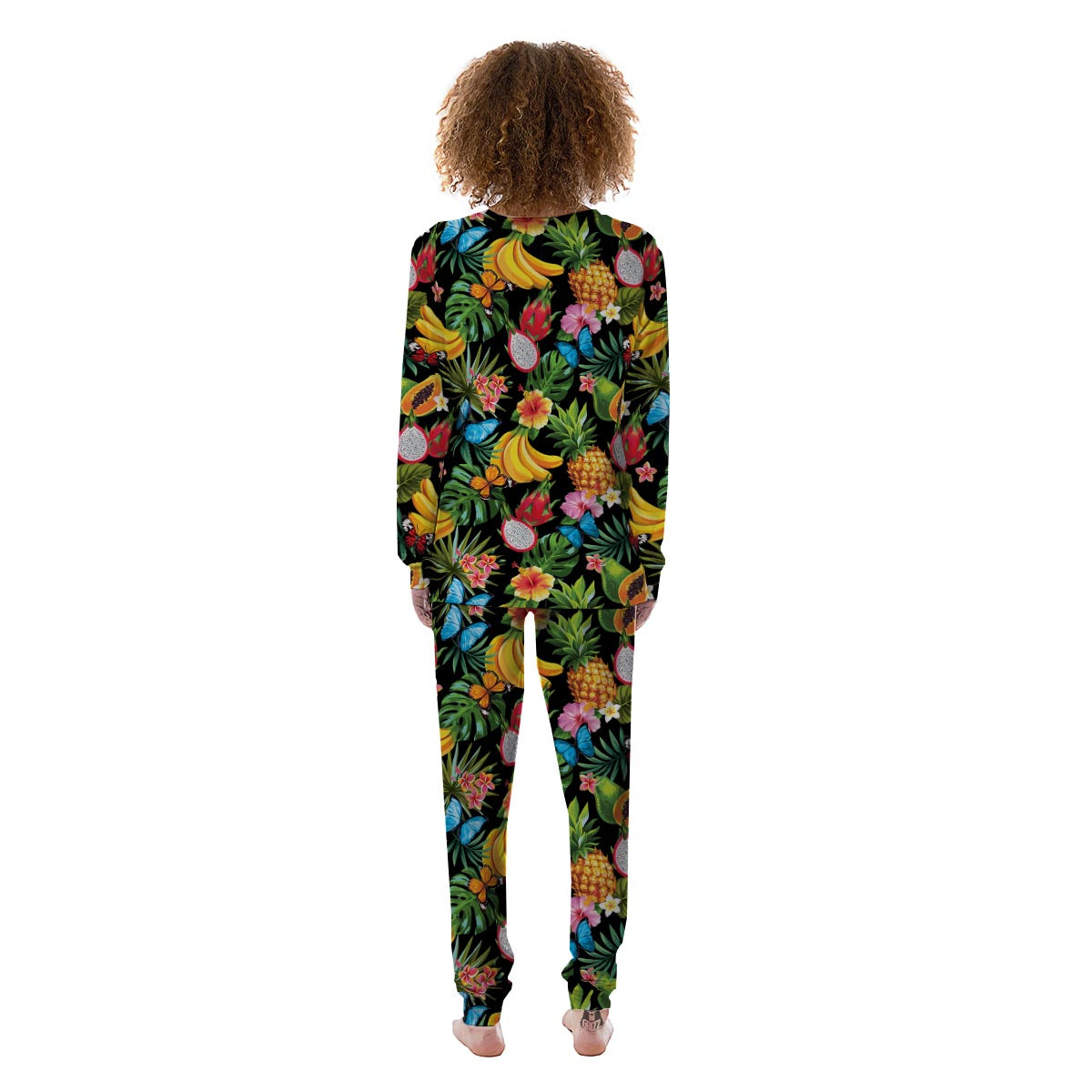 Tropical Fruit Hawaiian Print Women's Pajamas-grizzshop