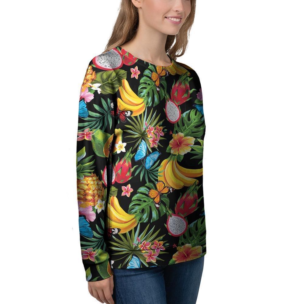 Tropical Fruit Hawaiian Print Women's Sweatshirt-grizzshop