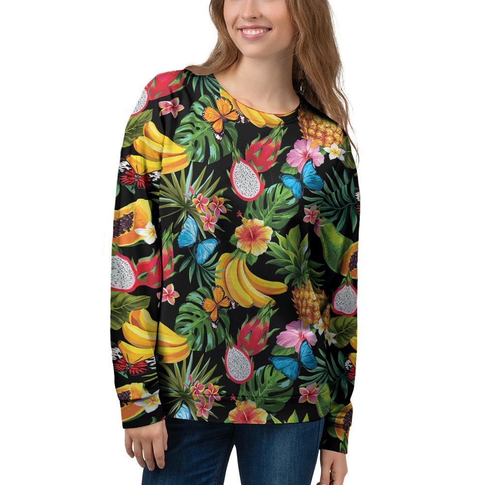 Tropical Fruit Hawaiian Print Women's Sweatshirt-grizzshop