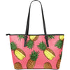 Tropical Hawaiian Cut Pineapple Purse Print Leather Tote Bag-grizzshop