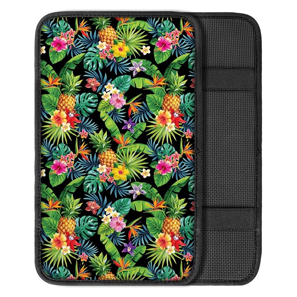 Tropical Hawaiian Floral Print Car Console Cover-grizzshop