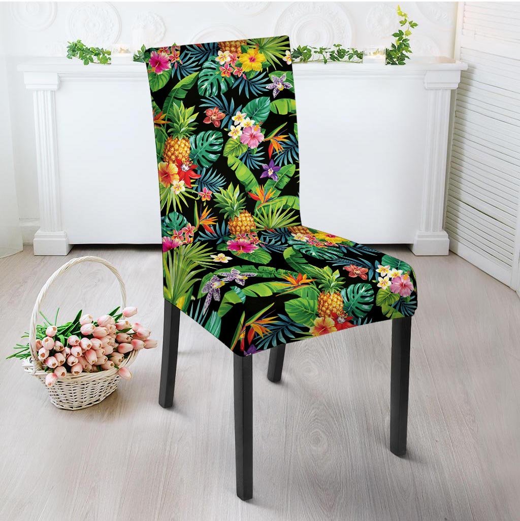 Tropical Hawaiian Floral Print Chair Cover-grizzshop