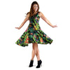 Tropical Hawaiian Floral Print Dress-grizzshop