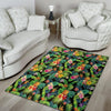 Tropical Hawaiian Floral Print Floor Mat-grizzshop