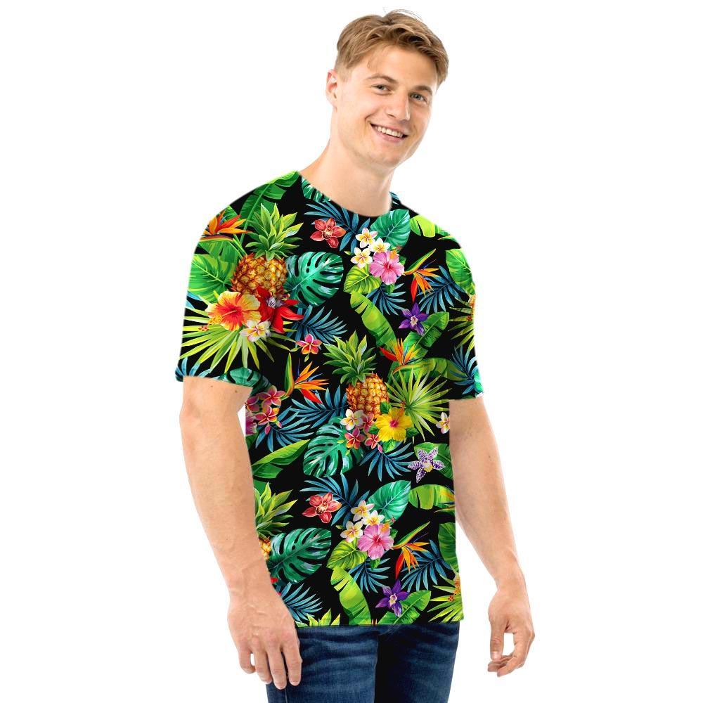 Tropical Hawaiian Floral Print Men T Shirt-grizzshop