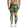 Tropical Hawaiian Floral Print Men's Leggings-grizzshop