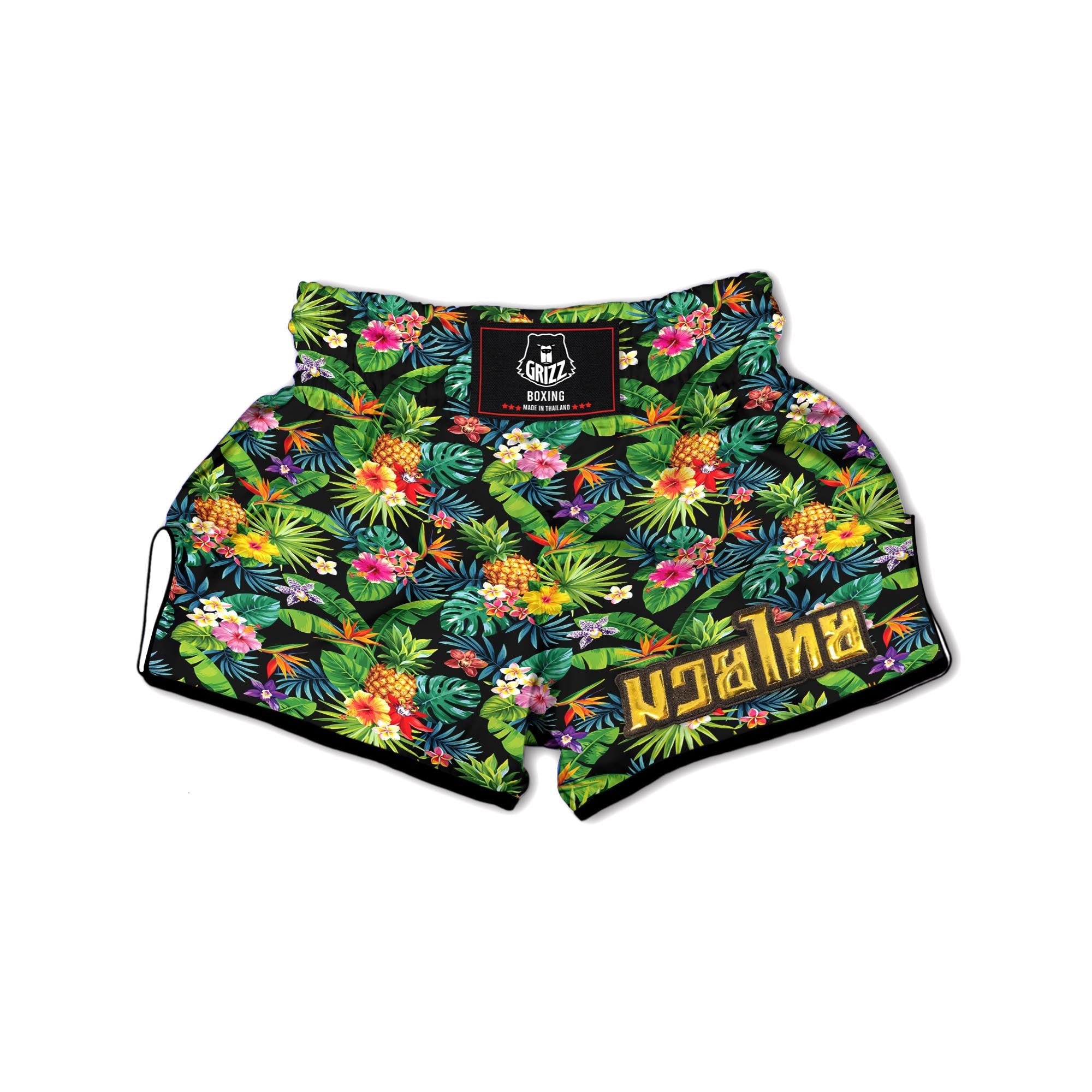 Tropical Hawaiian Floral Print Muay Thai Boxing Shorts-grizzshop