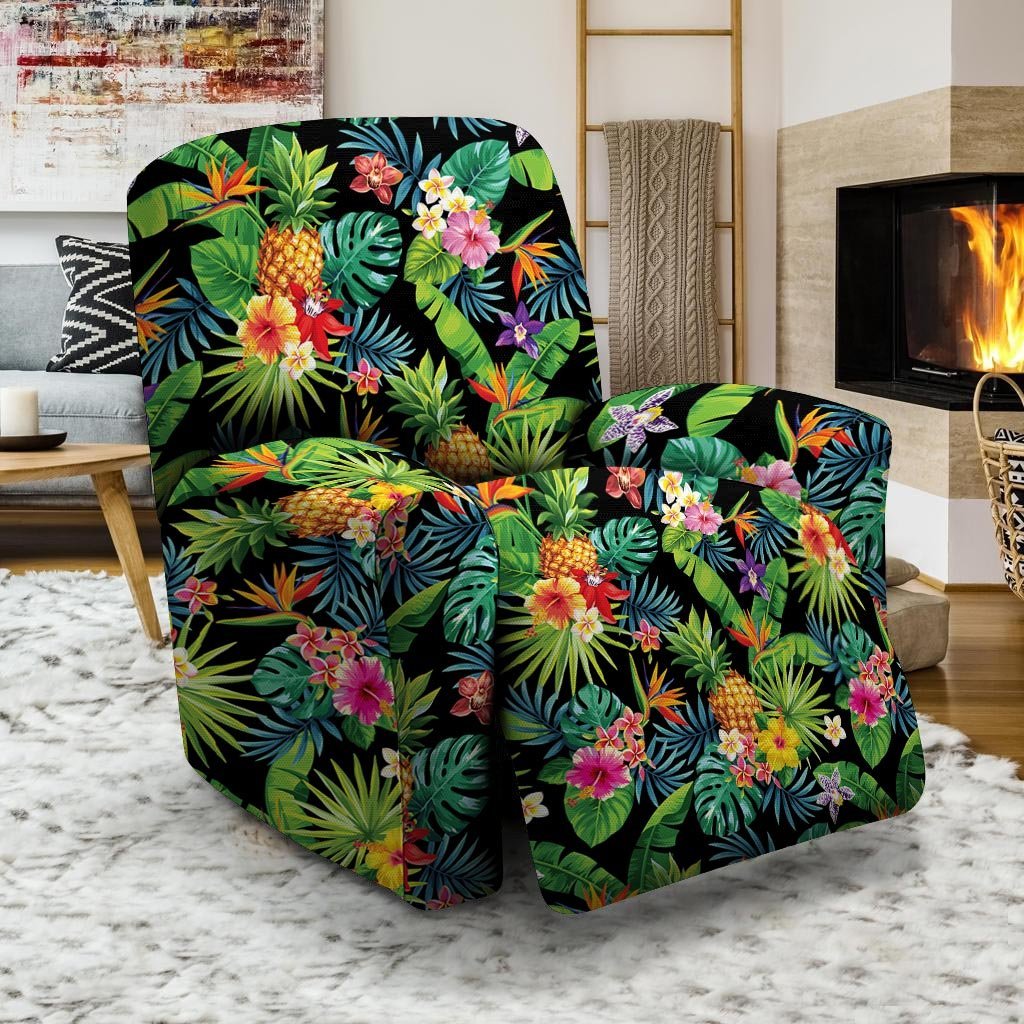 Tropical Hawaiian Floral Print Recliner Cover-grizzshop