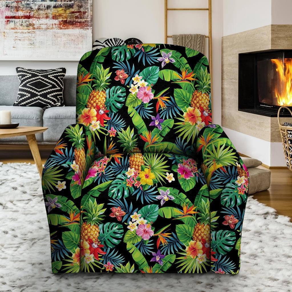 Tropical Hawaiian Floral Print Recliner Cover-grizzshop