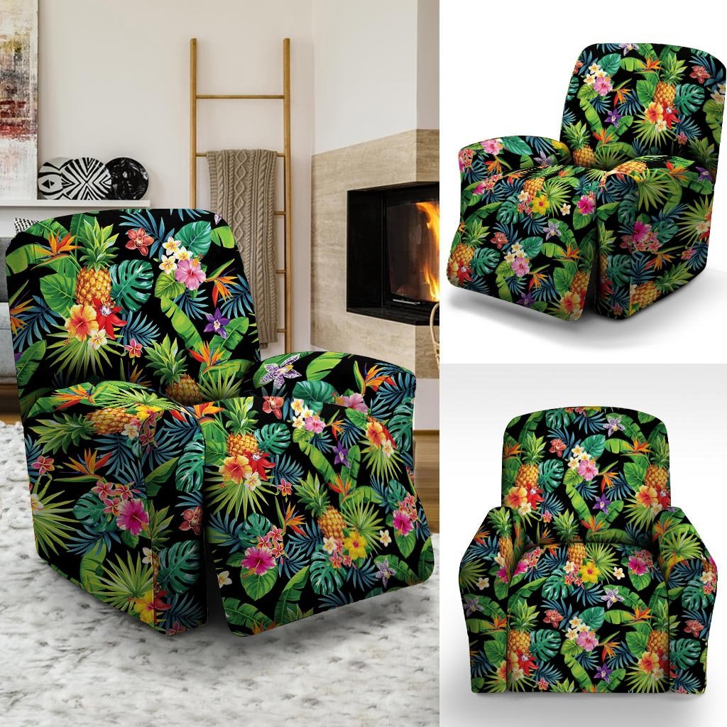 Tropical Hawaiian Floral Print Recliner Cover-grizzshop