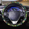 Tropical Hawaiian Floral Print Steering Wheel Cover-grizzshop