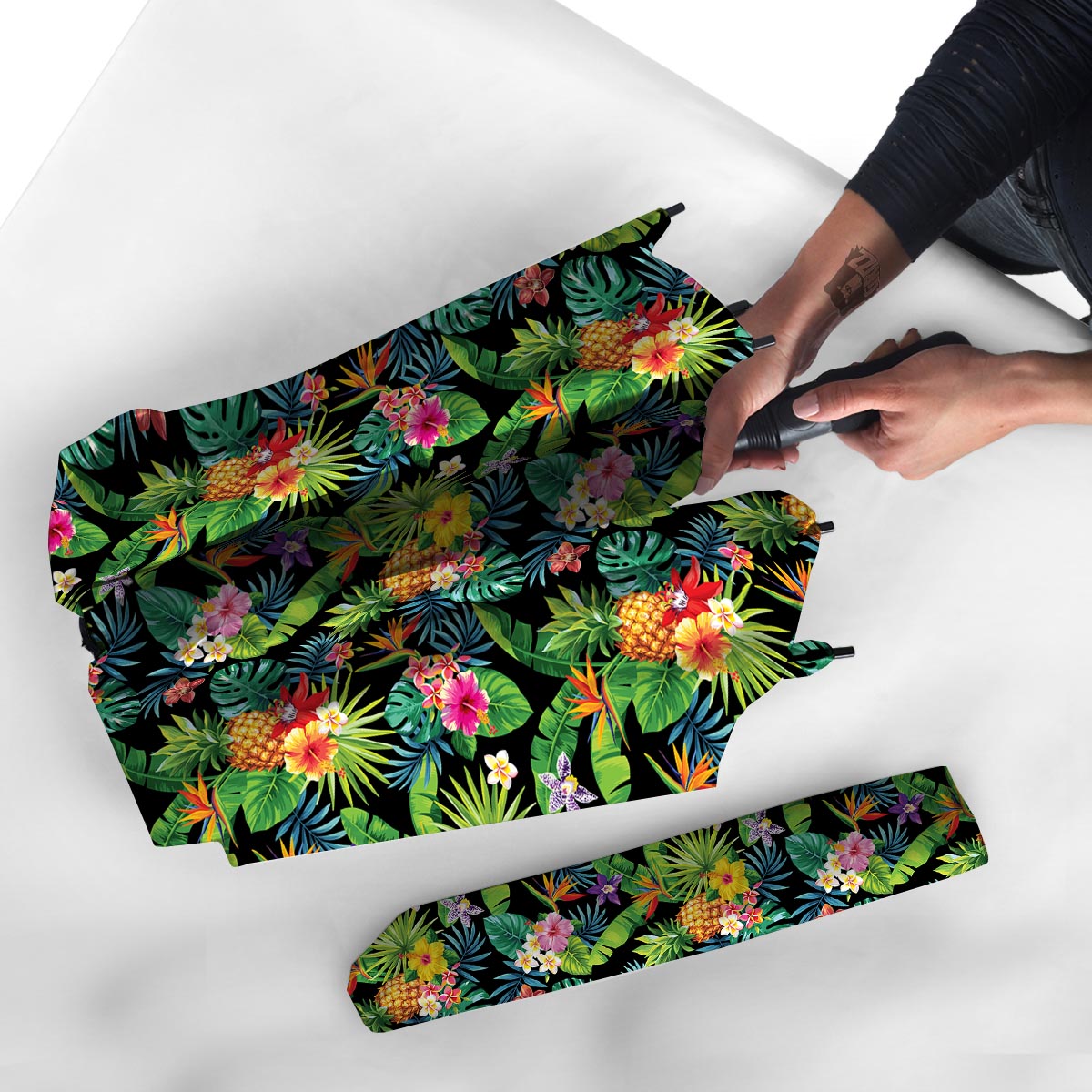 Tropical Hawaiian Floral Print Umbrella-grizzshop