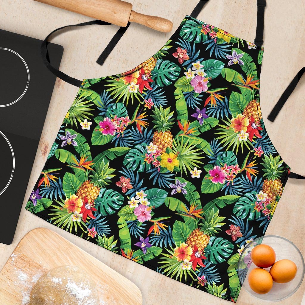 Tropical Hawaiian Floral Print Women's Apron-grizzshop