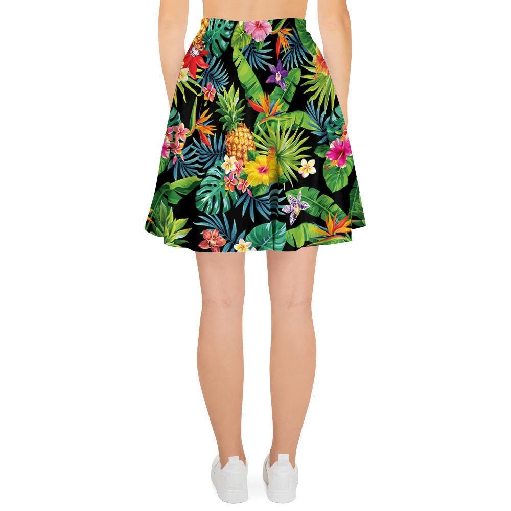 Tropical Hawaiian Floral Print Women's Skirt-grizzshop